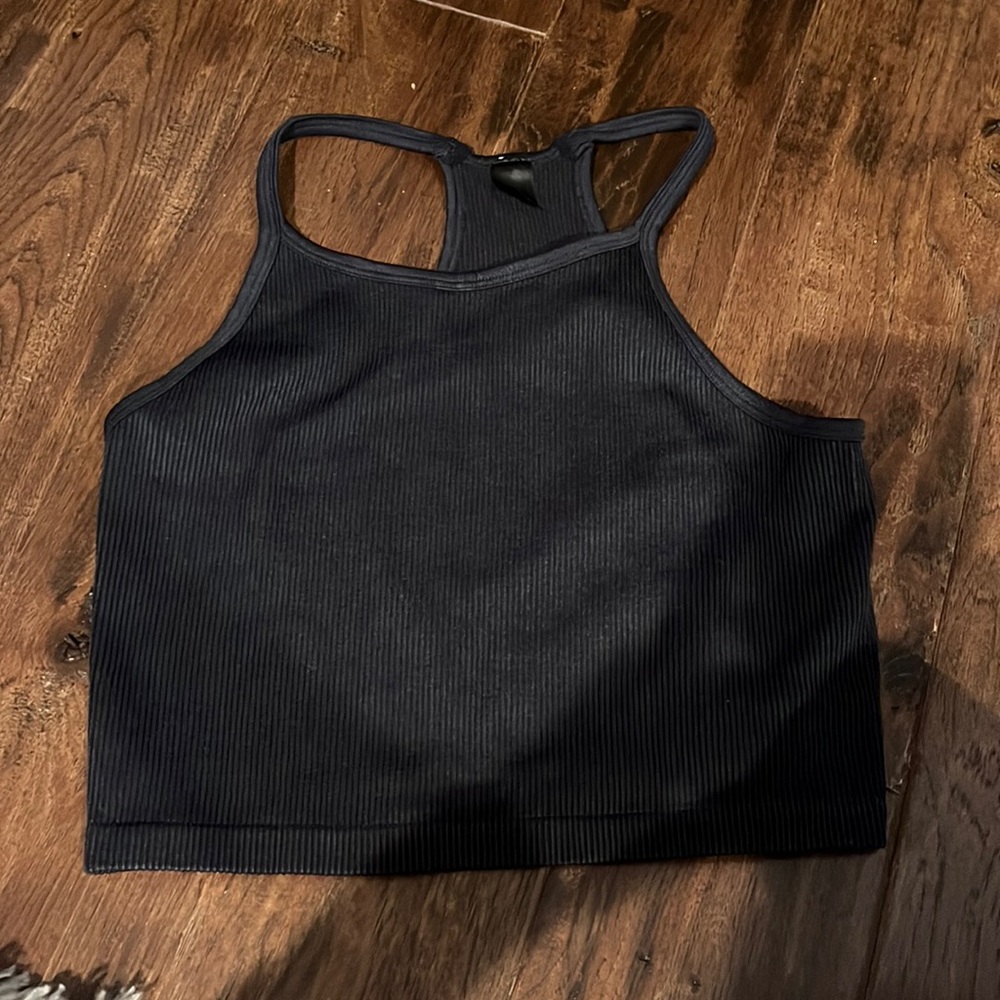 Basic black tank top, size: s